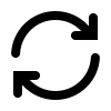 A black and white cycle icon